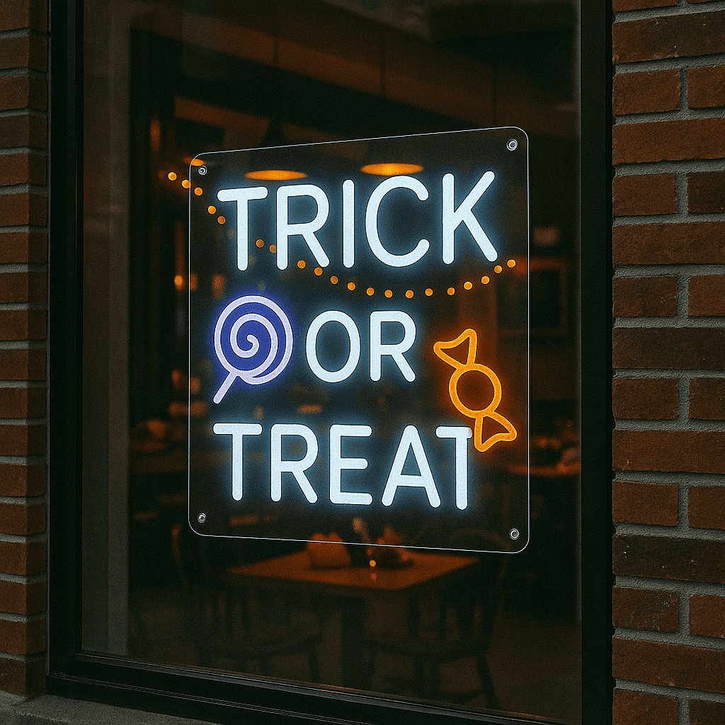 Trick or Treat Halloween Neon Sign